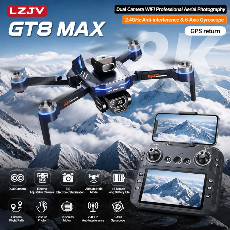 Drone Surveying - Drone pliable GT8 Max 8K HD