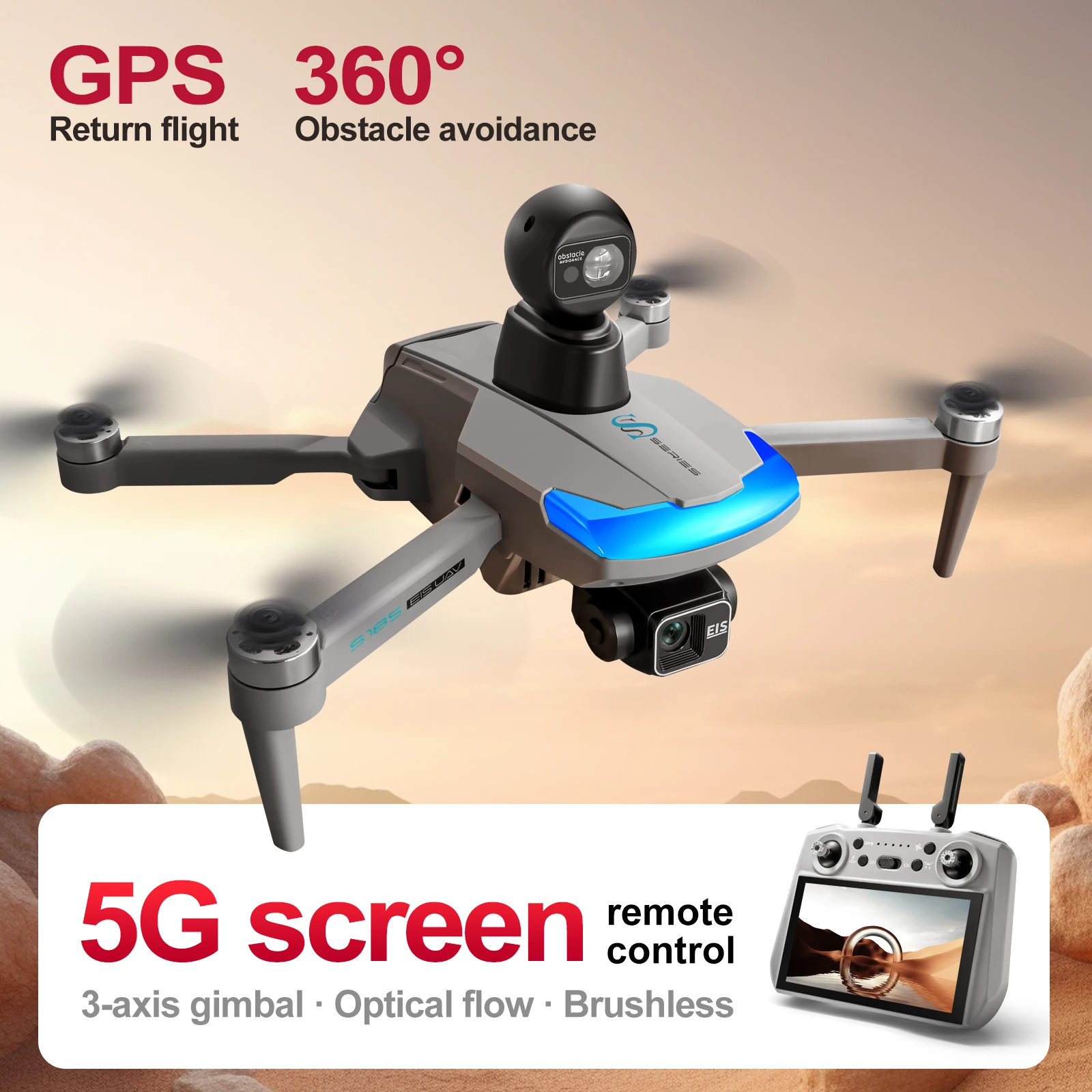 Drone Surveying - Drone professionnel S185 2.7K HD, double