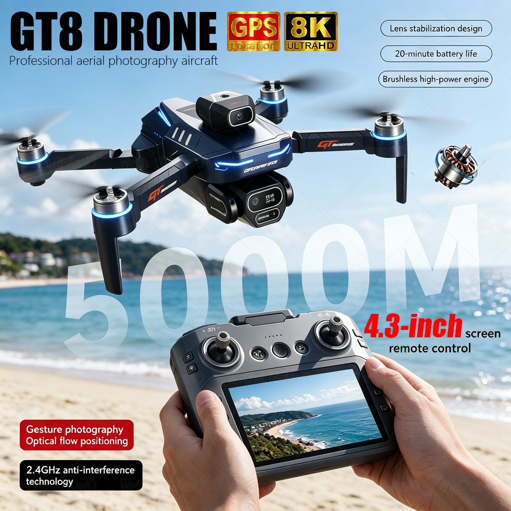 NOUVEAU Drone RC GT8 HD 4K Pro - Drone Surveying avis et prix
